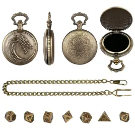 zegarek-pudelko-medalion-smoka-zloty-malutki-zestaw-7-metalowych-kosci