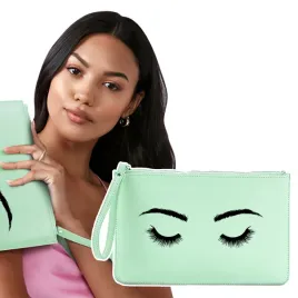 elegancka-kosmetyczka-damska-oczy-mietowa-na-zamek-soft-mint