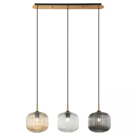 wiszaca-lampa-do-kuchni-22074-szklany-przdymiony-szampanski-mosiadz