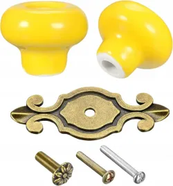 galki-uchwyty-do-szuflad-mebli-ceramiczne-vintage-zolte-okragle-6szt