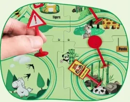 tor-samochodowy-puzzle-do-ukladania-zielone-z-autkiem-zestaw-12-puzzli-3