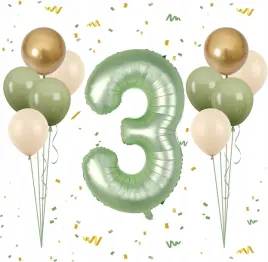 balony-cyfra-numer-3-na-urodziny-rocznice-zielony-101cm-zestaw-11-sztuk