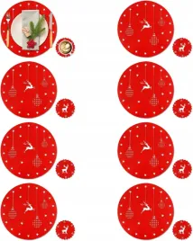 podkladki-maty-na-stol-swiateczne-40cm-boze-narodzenie-8szt-filc-czerwone