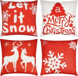 poszewki-na-poduszki-swiateczne-lniane-czerwono-biale-45x45-cm-zestaw-4szt