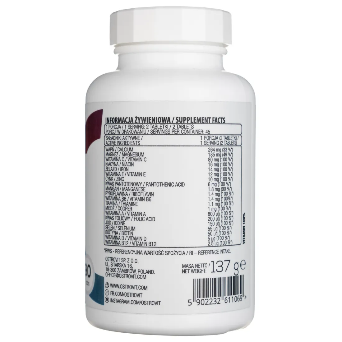 ostrovit-100percent-vitandmin-90-tabletek