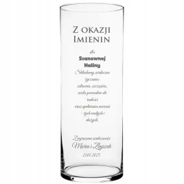 prezent-wazon-szklany-tuba-cylinder-upominek-z-okazji-imienin-z-imieniem