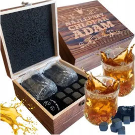 pudelko-zestaw-kamieni-na-whisky-2-szklanki-prezent-na-dzien-chlopaka-imie