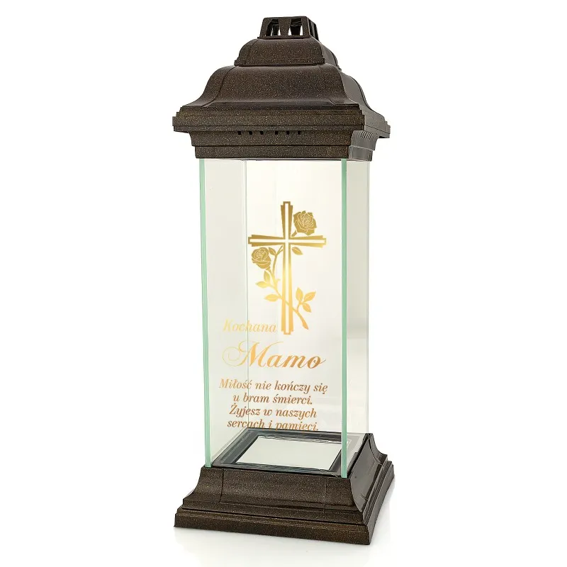 ZNICZ Lampion Kapliczka z Nadrukiem dla MAMY na Grób