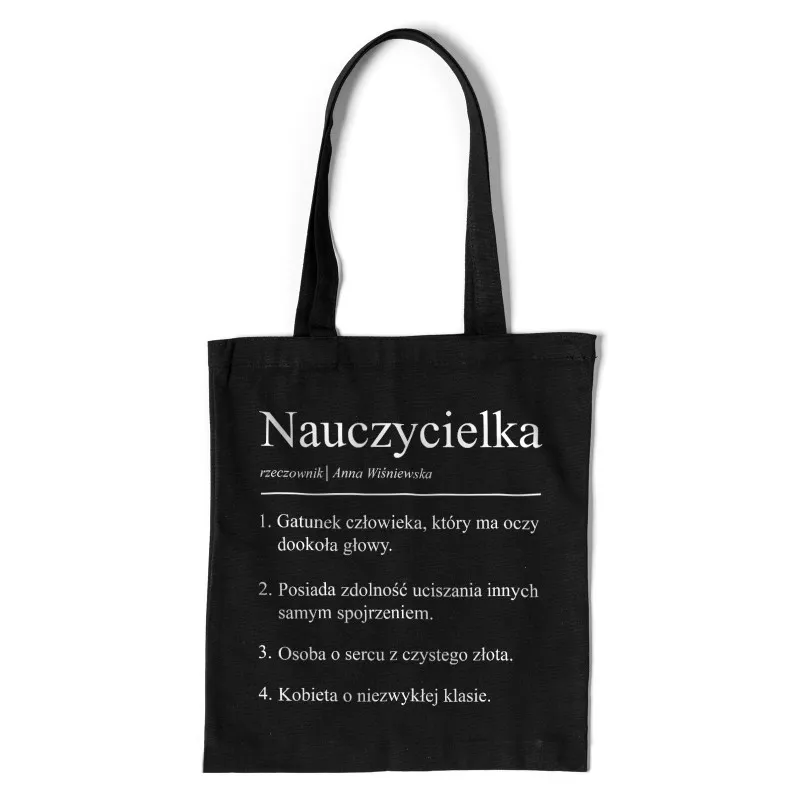 Torba BAWEŁNIANA z NADRUKIEM dla NAUCZYCIELKI