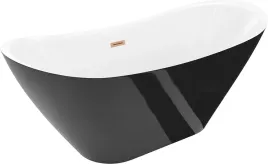 mexen-lotos-wanna-wolnostojaca-biala-czarna-160-x-75-cm-miedz-szczotkowana