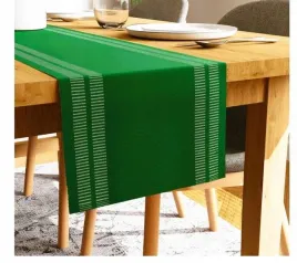 obrus-na-stol-prazkowany-bawelniany-32x240-cm-kolor-zielony