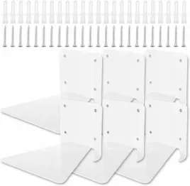 regal-na-ksiazki-wiszacy-metalowy-bialy-zestaw-95x13cm-6szt