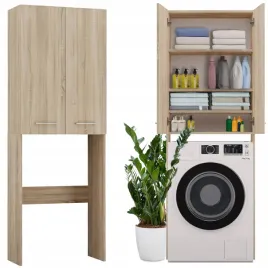 szafka-lazienkowa-nad-pralke-regal-180cm-dab-sonoma-z-polkami-zabudowa