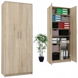 regal-biurowy-74cm-szafka-na-ksiazki-segregatory-8-polek-szafa-dab-sonoma