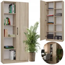 regal-biurowy-80cm-szafka-na-ksiazki-segregatory-10-polek-polotwarty-sonoma