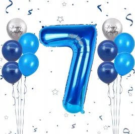 balony-urodzinowe-7-lat-niebieskie-srebrne-zestaw-11-sztuk-dekoracje