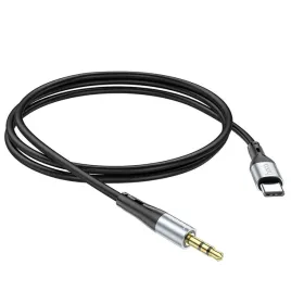 kabel-aux-jack-35-mm-do-usb-c-hoco-1-m-upa22-czarny