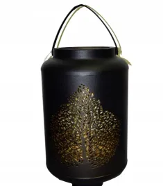 lampion-maxi-czarny-z-lisciem-i-aksamitna-raczka