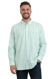 koszula-meska-tommy-hilfiger-casual-knitted-zielona-w-paski