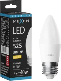 mexen-nova-zarowka-led-e27-c37-5w-ciepla-3000k-525-lm