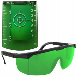 tarczka-laserowa-okulary-laserowe-zielone-zestaw