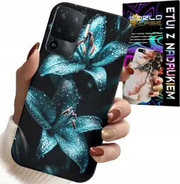 etui-do-oppo-f19-pro-turkusowe-lilie-kwiaty-obudowa-szklo