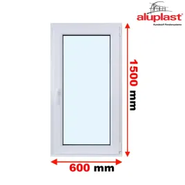 okno-pcv-600-x-1500-mm-biale-rozwierne-dwuszybowe-aluplast-ideal-4000