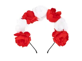 opaska-z-bialo-czerwonymi-kwiatkami-1-szt