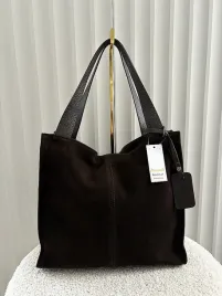laura-biaggi-zamszowa-torba-shopper-czekoladowa-z-przeszyciem