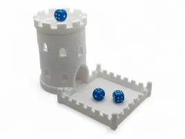 wieza-do-kosci-dice-tower-gotyk-dicetower-kolor-bialy