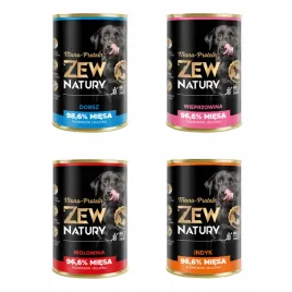 mokra-karma-dla-psa-zew-natury-mono-protein-bez-kurczaka-mix-smakow-10x400g