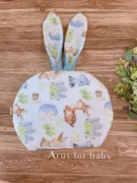 poduszka-bunny-dwustronna-wafelek-little-boy-wild-animals-deep-blue