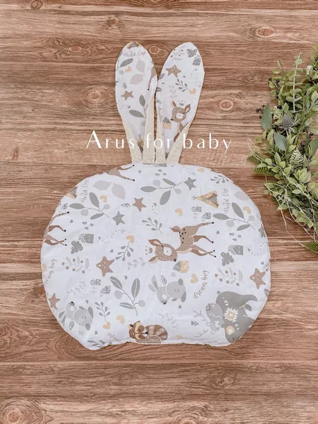 poduszka-bunny-dwustronna-wafelek-boho-forest-bez