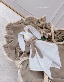 przytulanka-muslinowa-handmade-bunny-white-brown