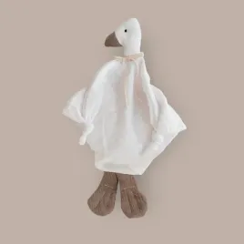 przytulanka-muslinowa-handmade-gaska-biala