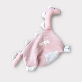przytulanka-muslinowa-handmade-dinus-pudrowy-roz-ksiezycowy