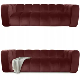 sofa-trzyosobowa-do-salonu-salonowa-boucle-oble-ksztaly-burgund-welurowa