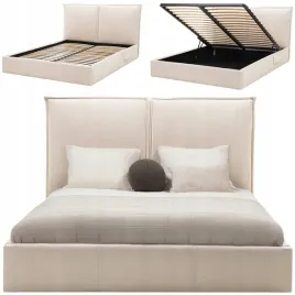 lozko-tapicerowane-ze-stelazem-jasnobezowe-szenilowa-tkanina-160x200-cm