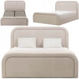 lozko-tapicerowane-ze-stelazem-i-pojemnikiem-zaokraglone-bezowe-160x200-cm