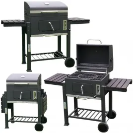 grill-weglowy-z-pokrywa-i-polkami-na-kolkach-ogrodowy-xxl-szary-termometr