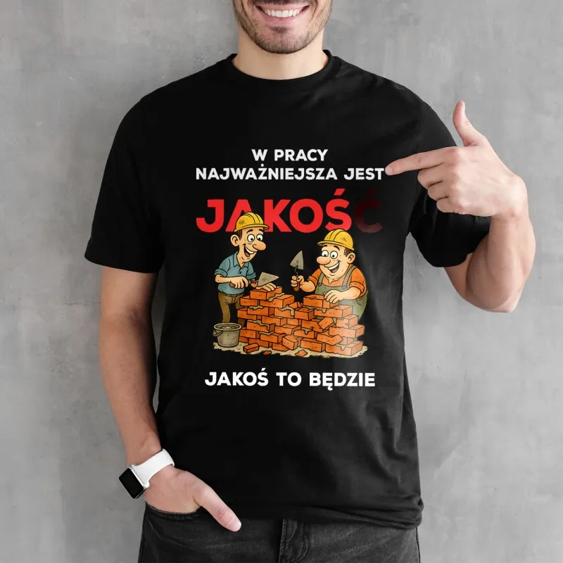 Koszulka MĘSKA z NADRUKIEM dla PRACOWNIKA Rozmiar L