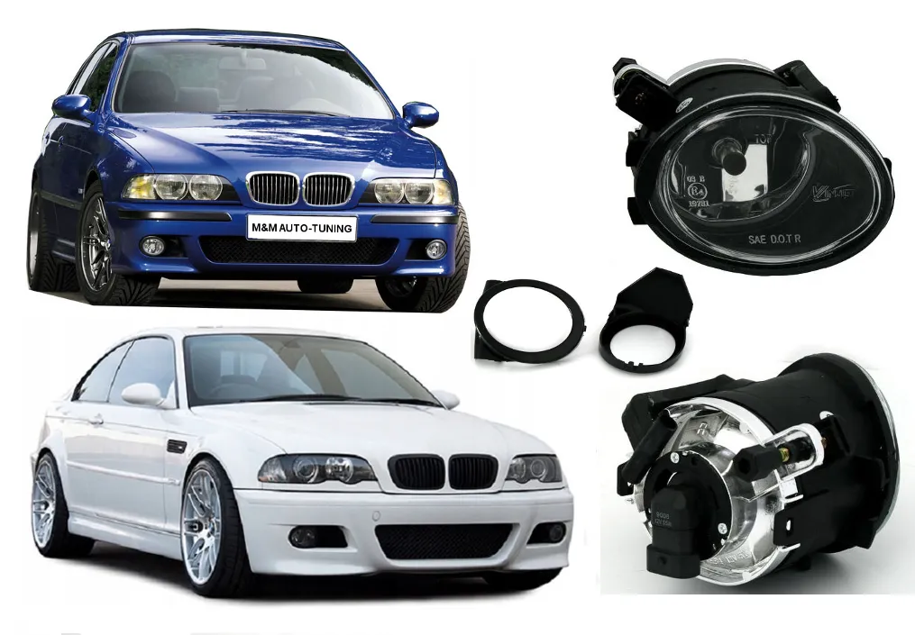 halogeny-clear-chrom-srebrne-bmw-e46-e39-m-pakiet-m3-m5-stan-nowy