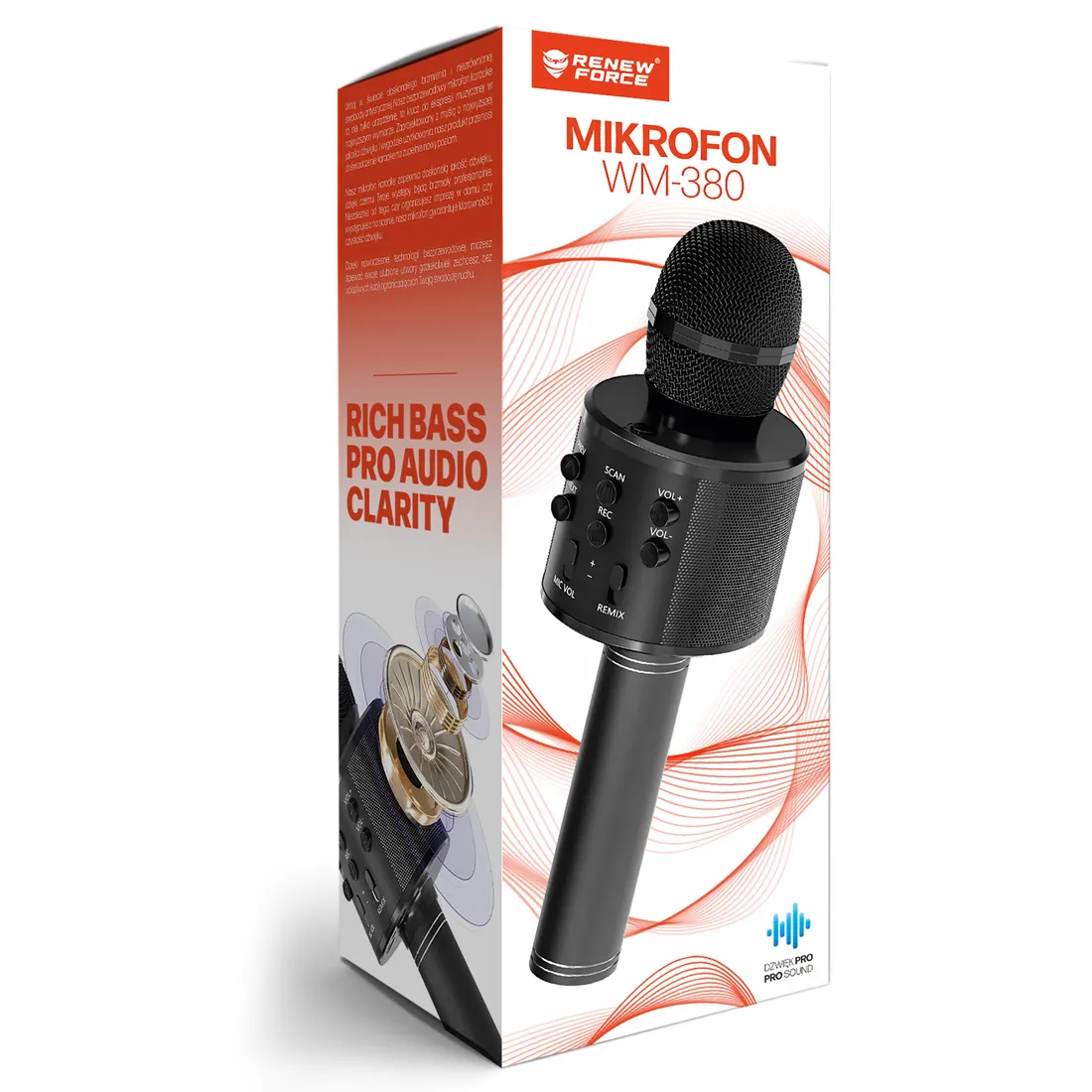 mikrofon-karaoke-bluetooth-czarny-wm-308-stan-nowy