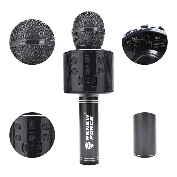 mikrofon-karaoke-bluetooth-czarny-wm-308-przekatna-ekranu-1
