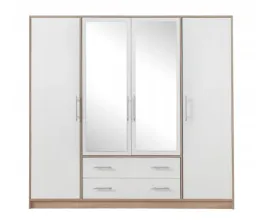 szafa-200cm-h-190-dab-sonoma-bialy-mat-soro1