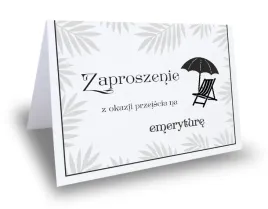 Zdjęcie produktu Zaproszenie zaproszenia na Emeryturę Emerytura ZEPT
