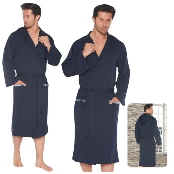 SZLAFROK MĘSKI MORELLA BAWEŁNIANY CIENKI LEKKI ELEGANCKI WYGODNY XL-XXL