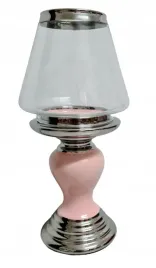 ceramiczny-swiecznik-szklany-klosz-pudrowy-roz