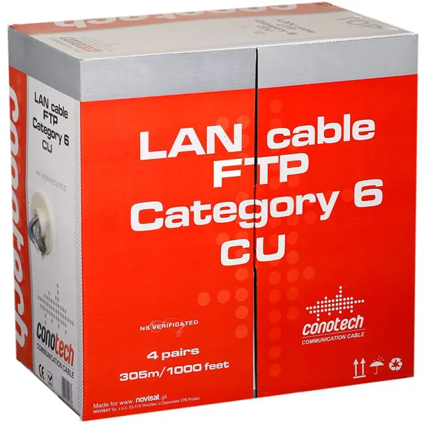 kabel-sieciowy-conotech-ftp-lan-kat-6-na-metry-stan-nowy
