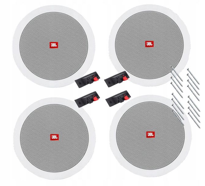 4 GŁOŚNIKI SUFITOWE JBL MASKOWNICE ŚRUBY ZŁĄCZA
